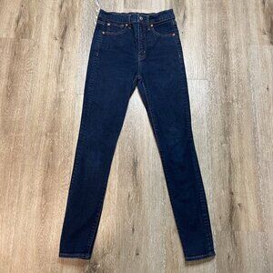Gap 1969 Womens Jeans Size 4 27 Blue Denim Medium Wash True Skinny Fits 26x27
